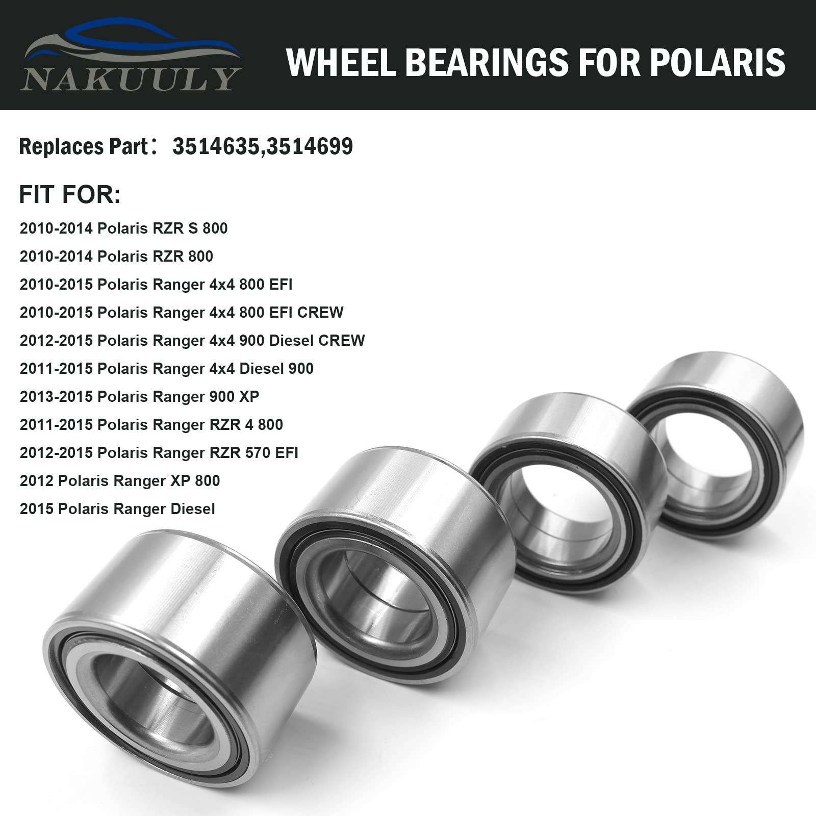 Nakuuly bearing with precise dimension tolerance for exact fit