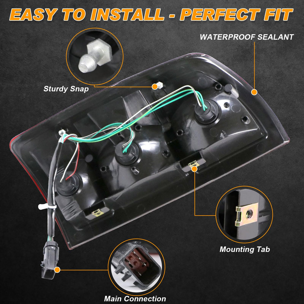 Nakuuly halogen tail light driver-side front view for Ram.