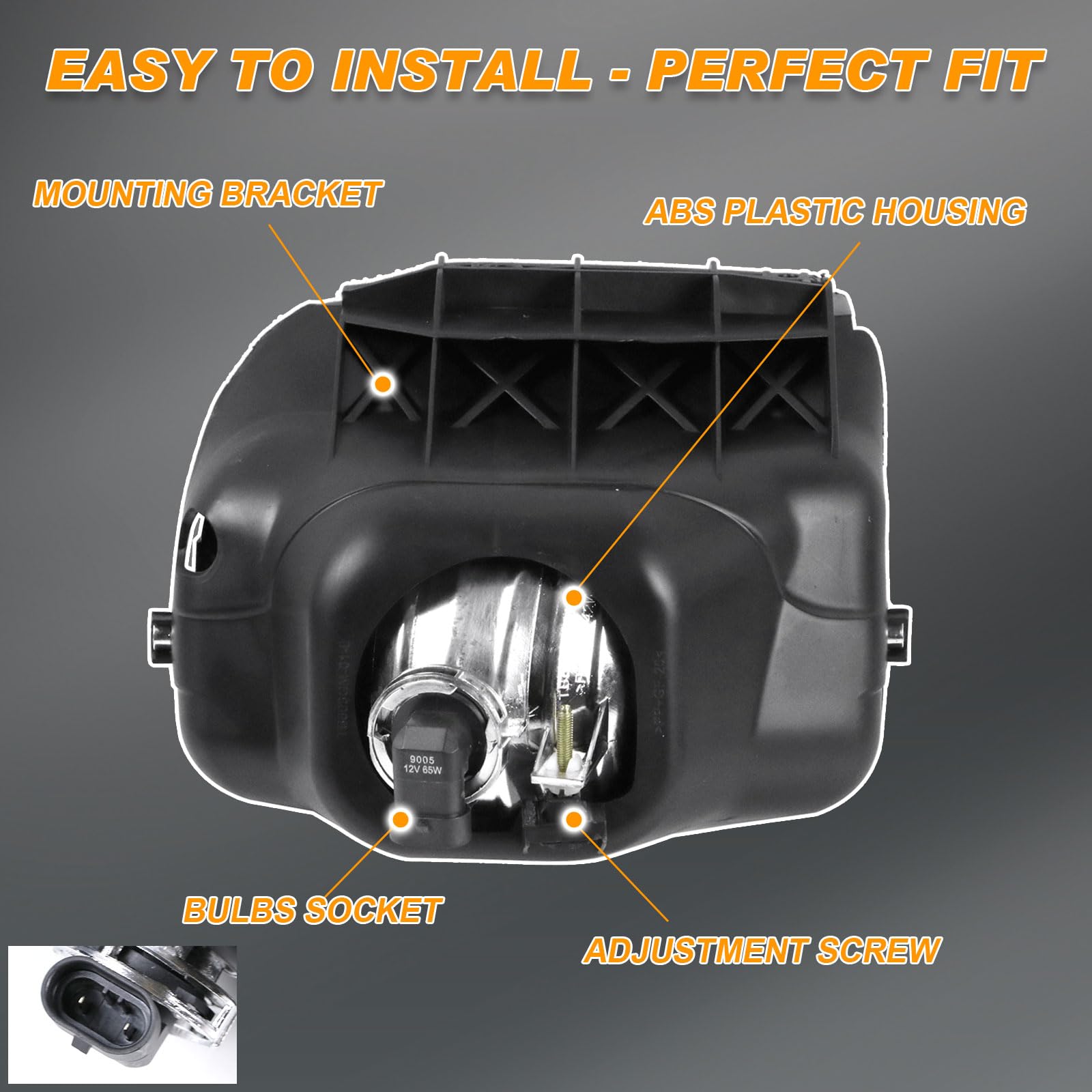 Nakuuly fog lamp left front for Chevy Silverado Classic 2007 boosts visibility in fog