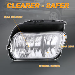 Nakuuly fog lamp right front for Chevy Silverado Classic 2007 boosts visibility in fog