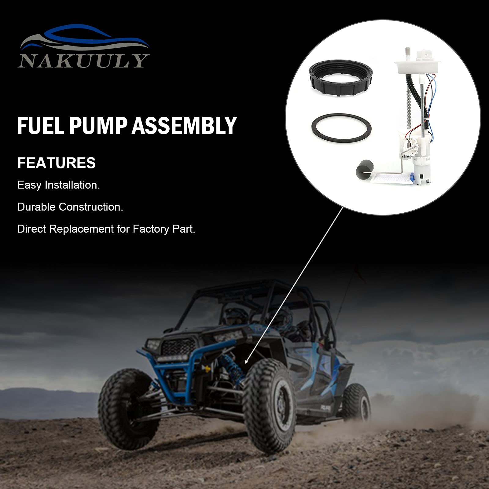Nakuuly replacement fuel pump ensures smooth fuel flow to the injector system.