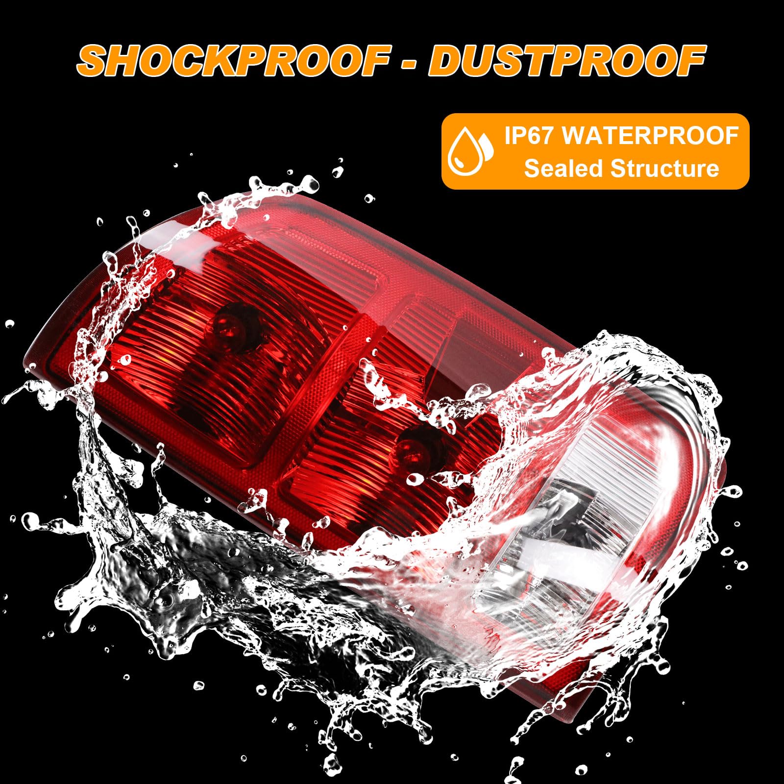 Nakuuly halogen tail light bulbs highlight braking signals for Ram.