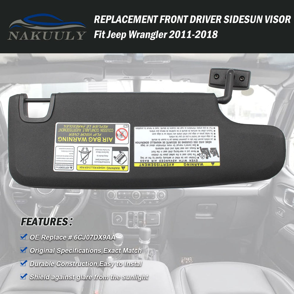 Nakuuly replacement left sun visor fits JK reliably and replaces old unit.