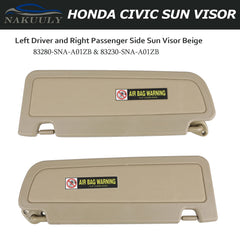 Nakuuly left driver sun visor beige enhances daytime visibility and comfort.