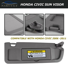 Bracket-ready installation with Nakuuly Atlas Gray sun visor for Civic.