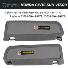 Nakuuly sun visor right passenger Atlas Gray for Honda Civic reduces glare.
