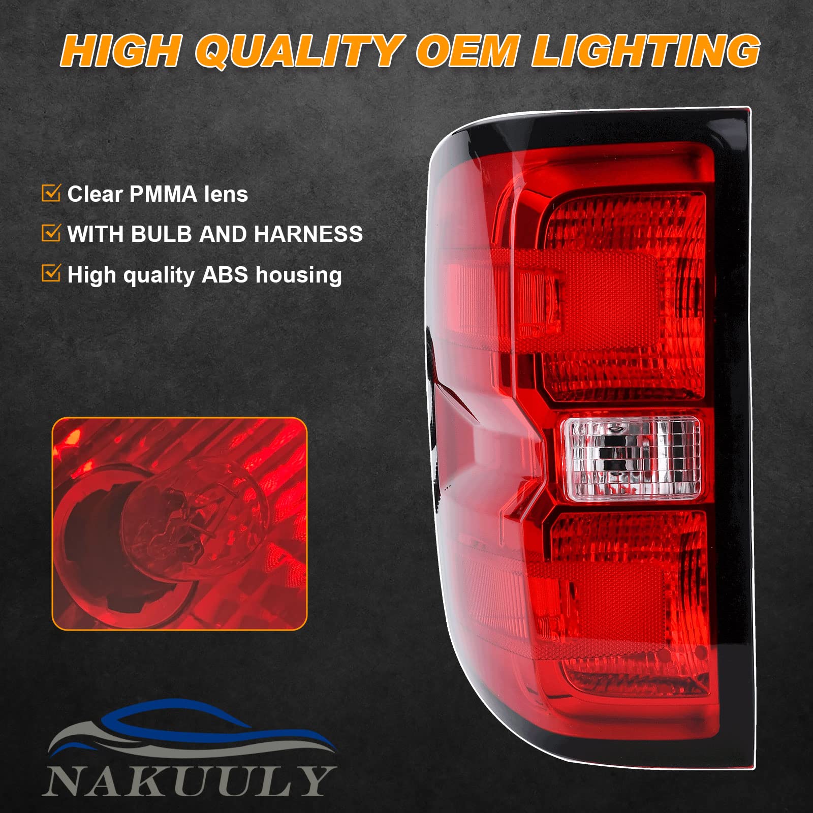 Nakuuly tail-light left driver side close-up showing finished edge.