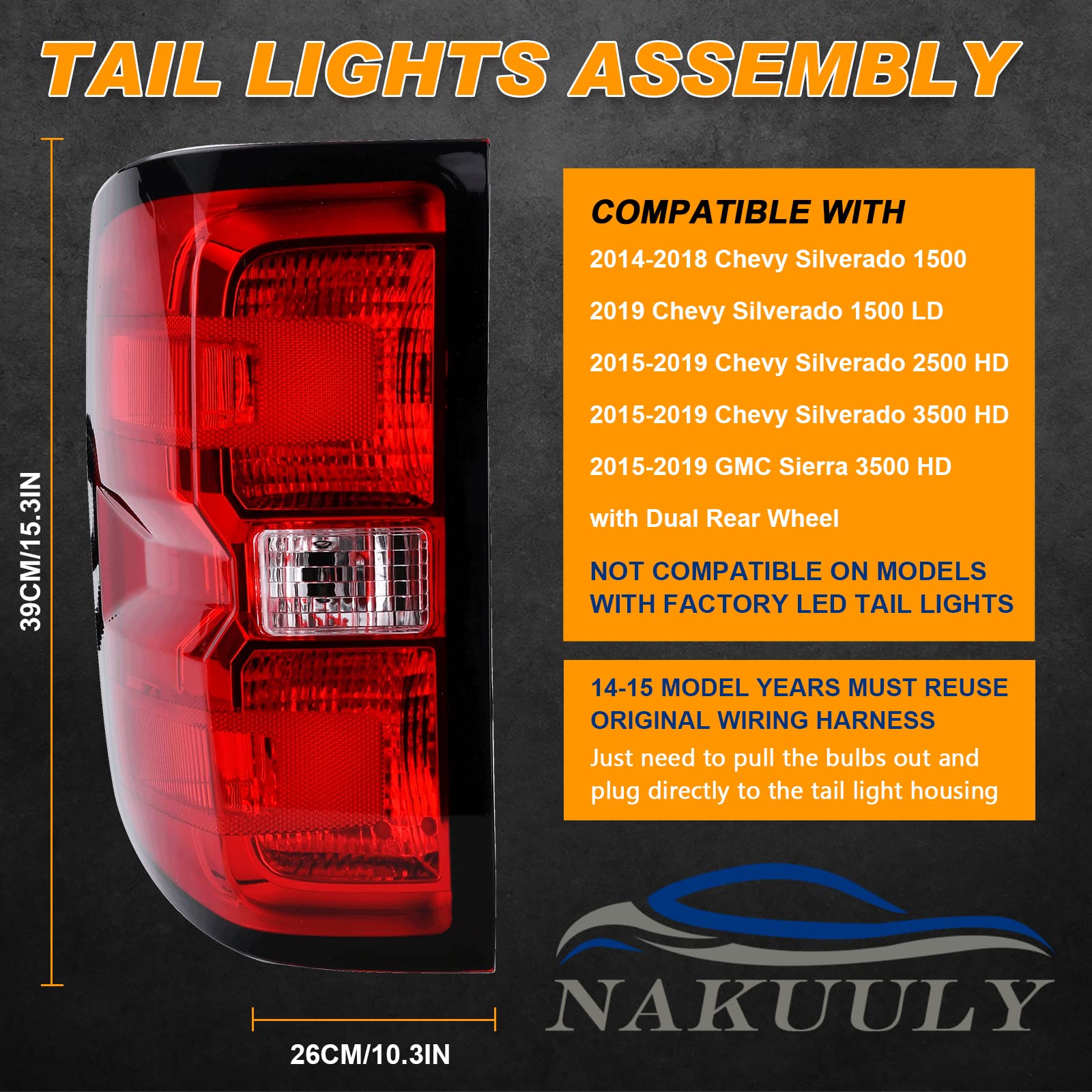 Nakuuly tail light close-up showing clear lens and finish