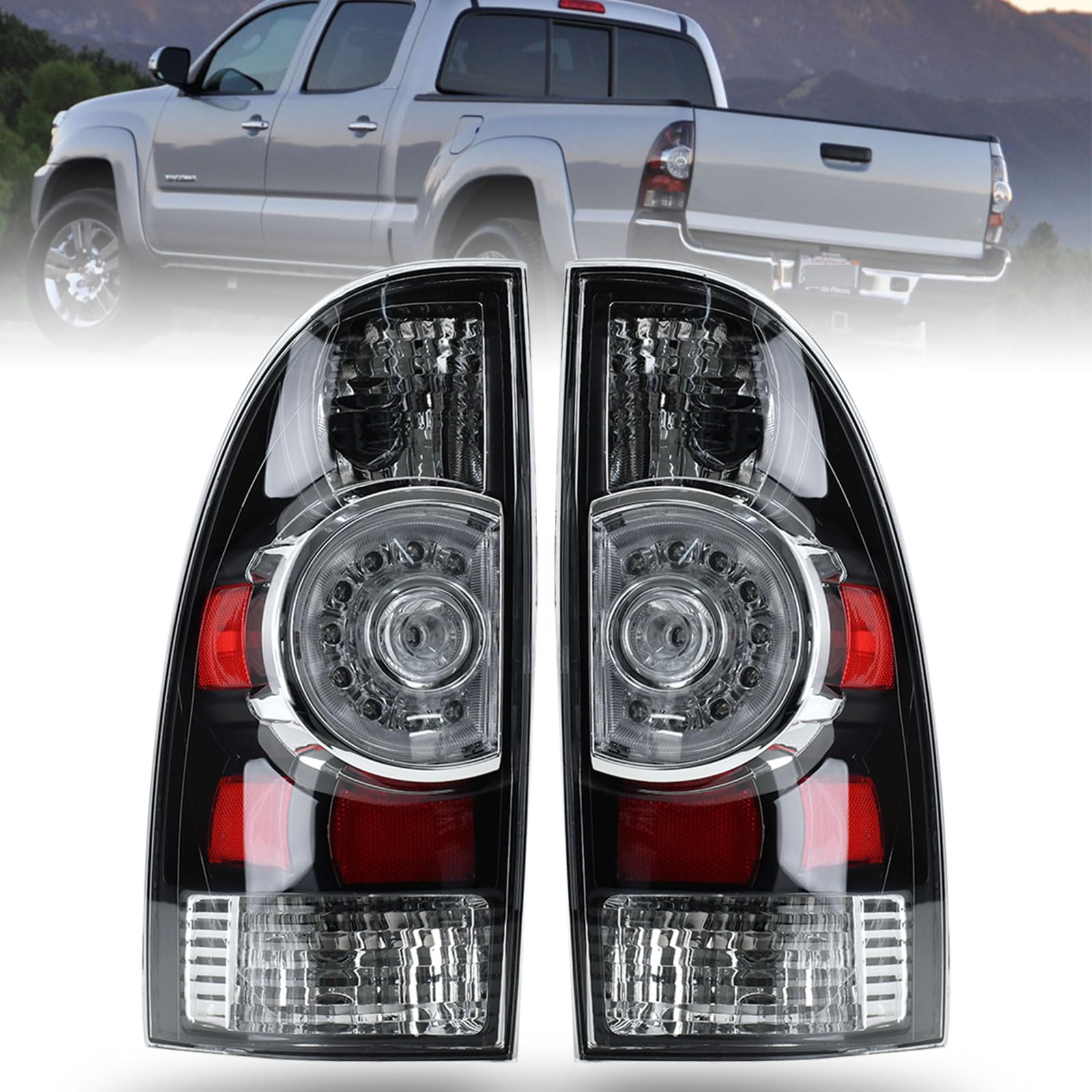 Nakuuly tail light driver side LED for Tacoma enhances night visibility.