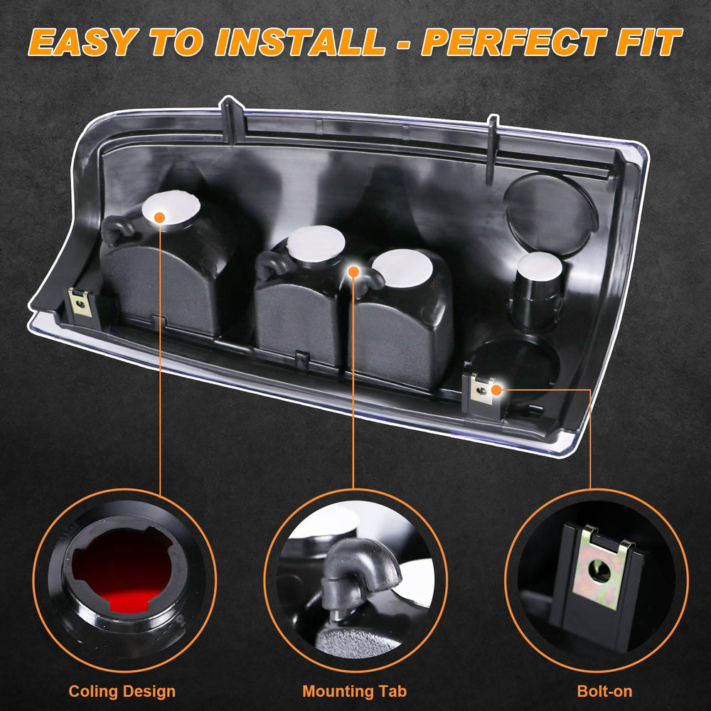 Nakuuly tail light for GMC Sierra 1999-2002 passenger side, easy plug-and-play fit.