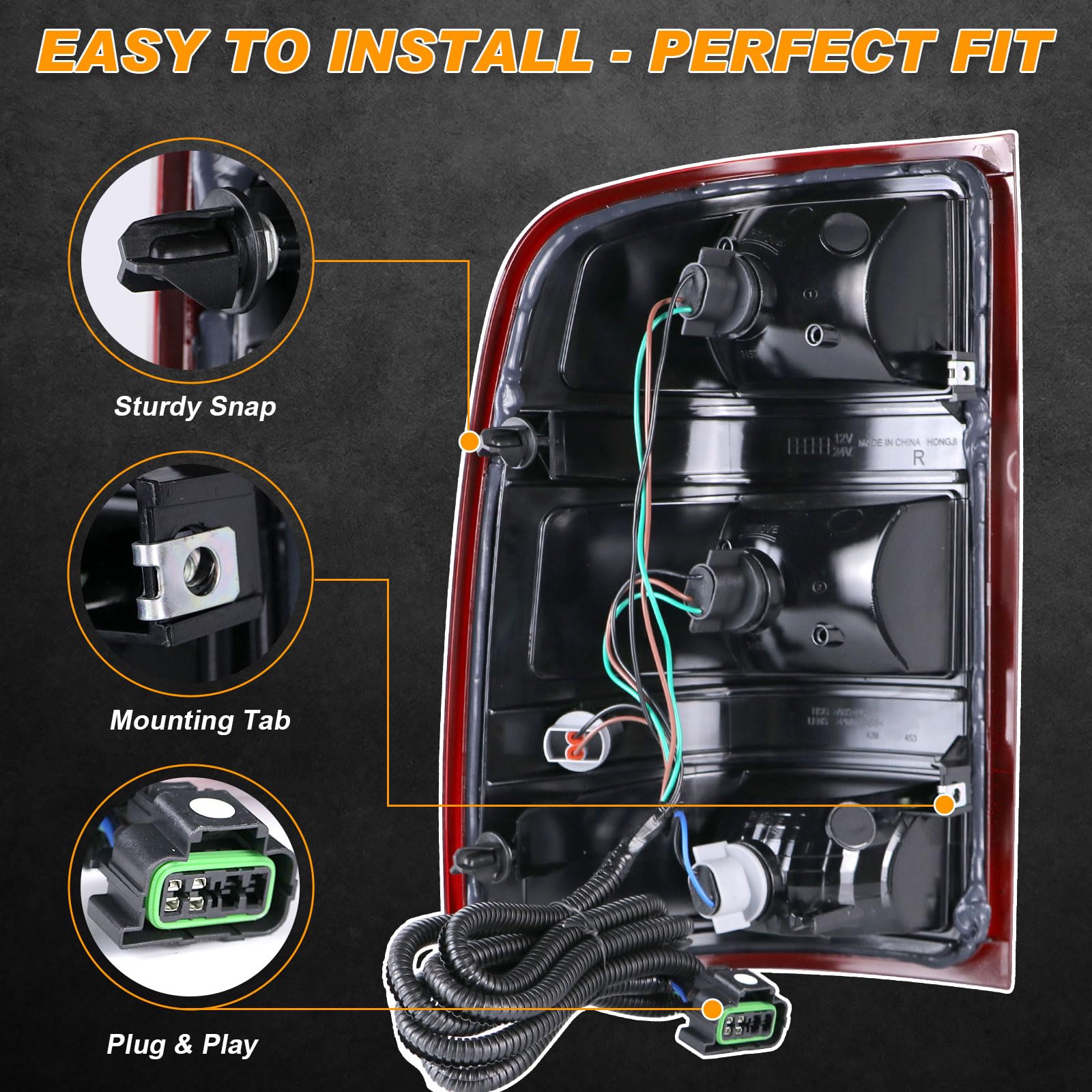 Bulbs included with Nakuuly tail light for quick replacement