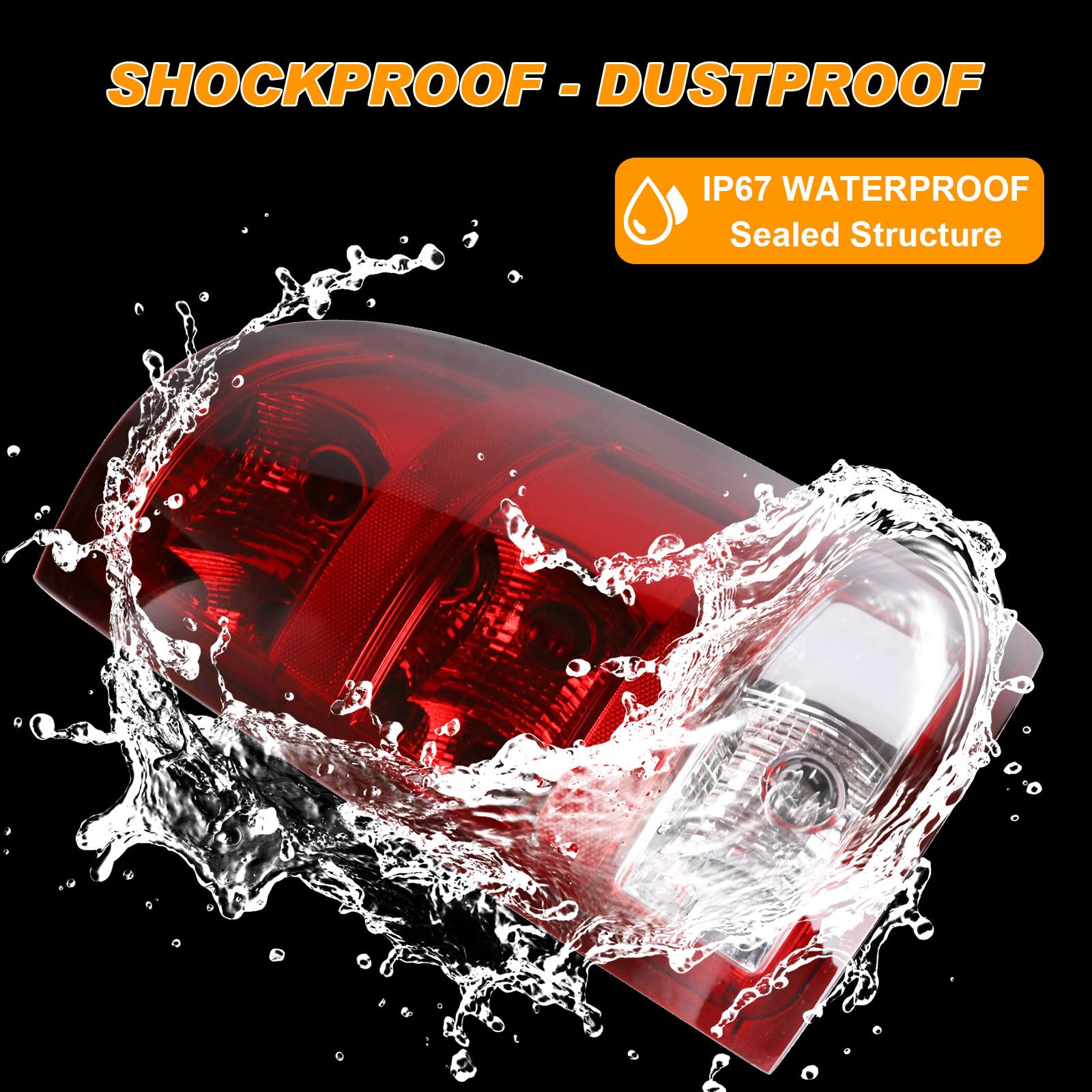 Weatherproof seal on Nakuuly tail light for all-season use