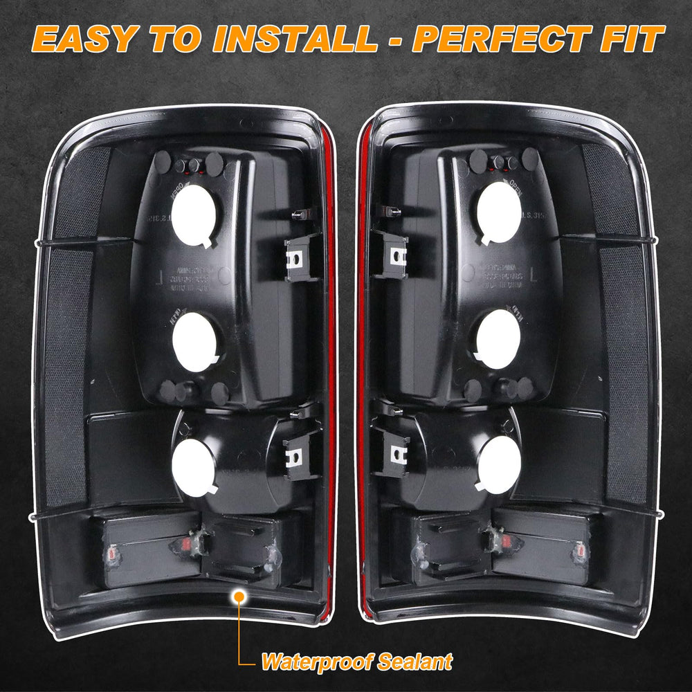 Nakuuly tail-light red clear lens close-up emphasizes weather-sealed lens for IP67 protection
