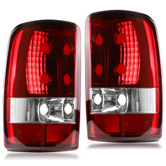 Nakuuly tail light driver-side for Suburban with chrome housing and red/clear lens, enhanced visibility