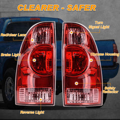 Nakuuly Tacoma tail light close-up shows waterproof seal and durable build.