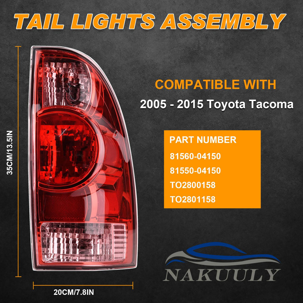 Nakuuly Tacoma right tail light provides clear rear signals and braking.