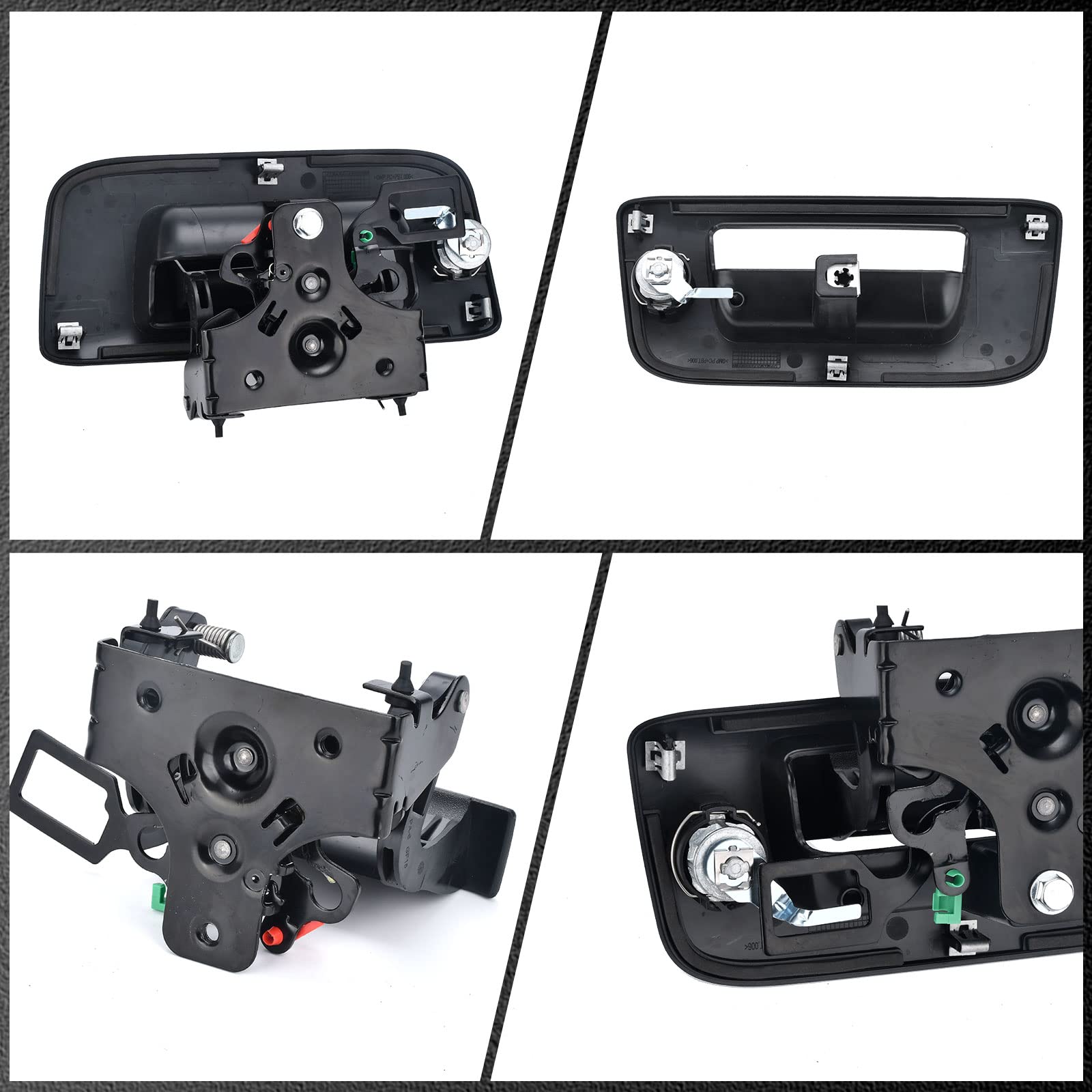Nakuuly tailgate lock in ABS plastic resists corrosion and temperature.