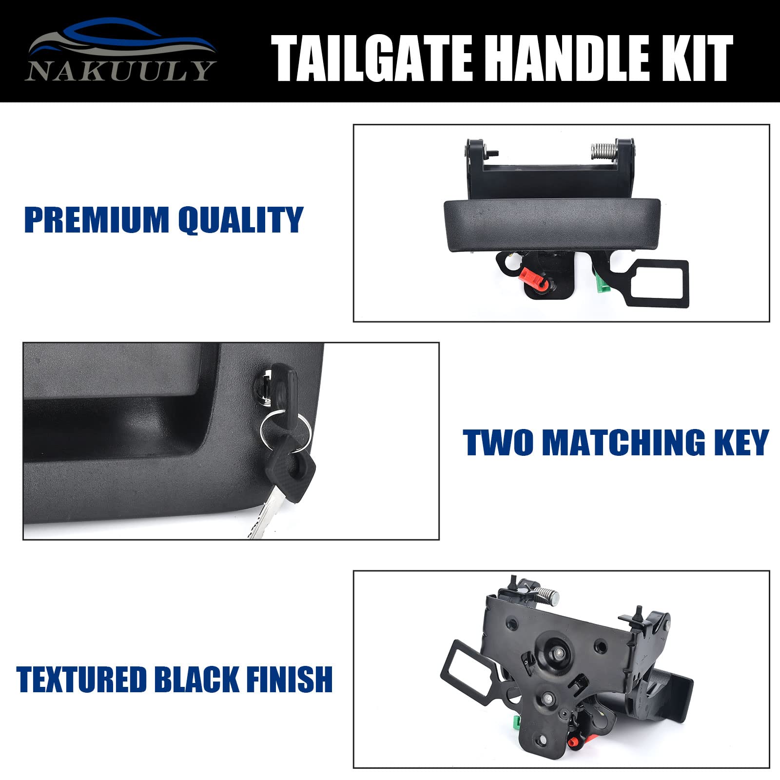 Nakuuly tailgate lock fits into the groove for a flush upgrade.