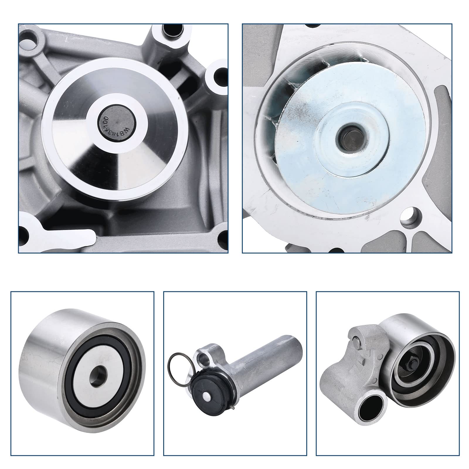 Nakuuly timing belt kit water pump close-up seal highlighting leakage prevention