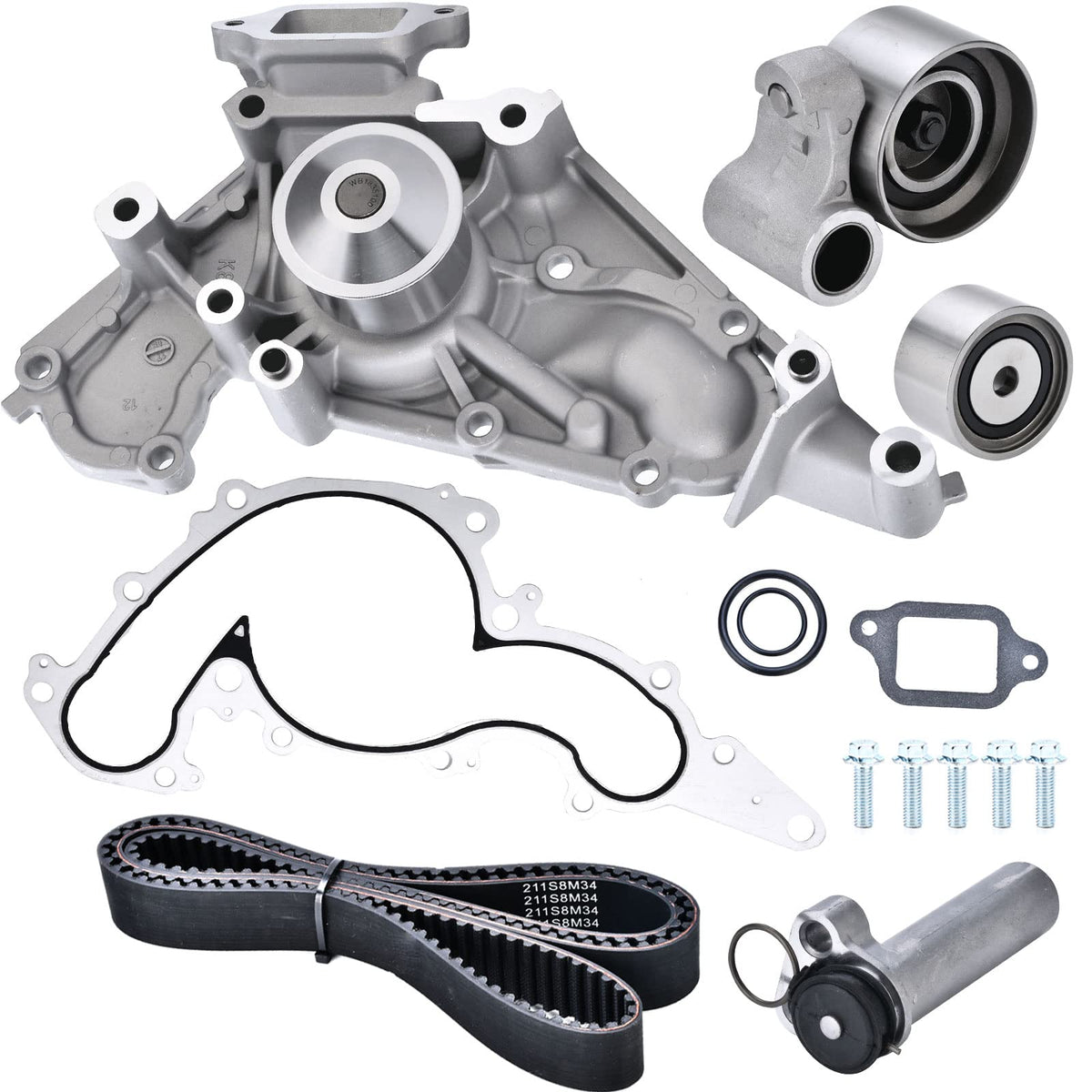 Nakuuly timing belt kit with water pump front view for V8 Toyota/Lexus engines