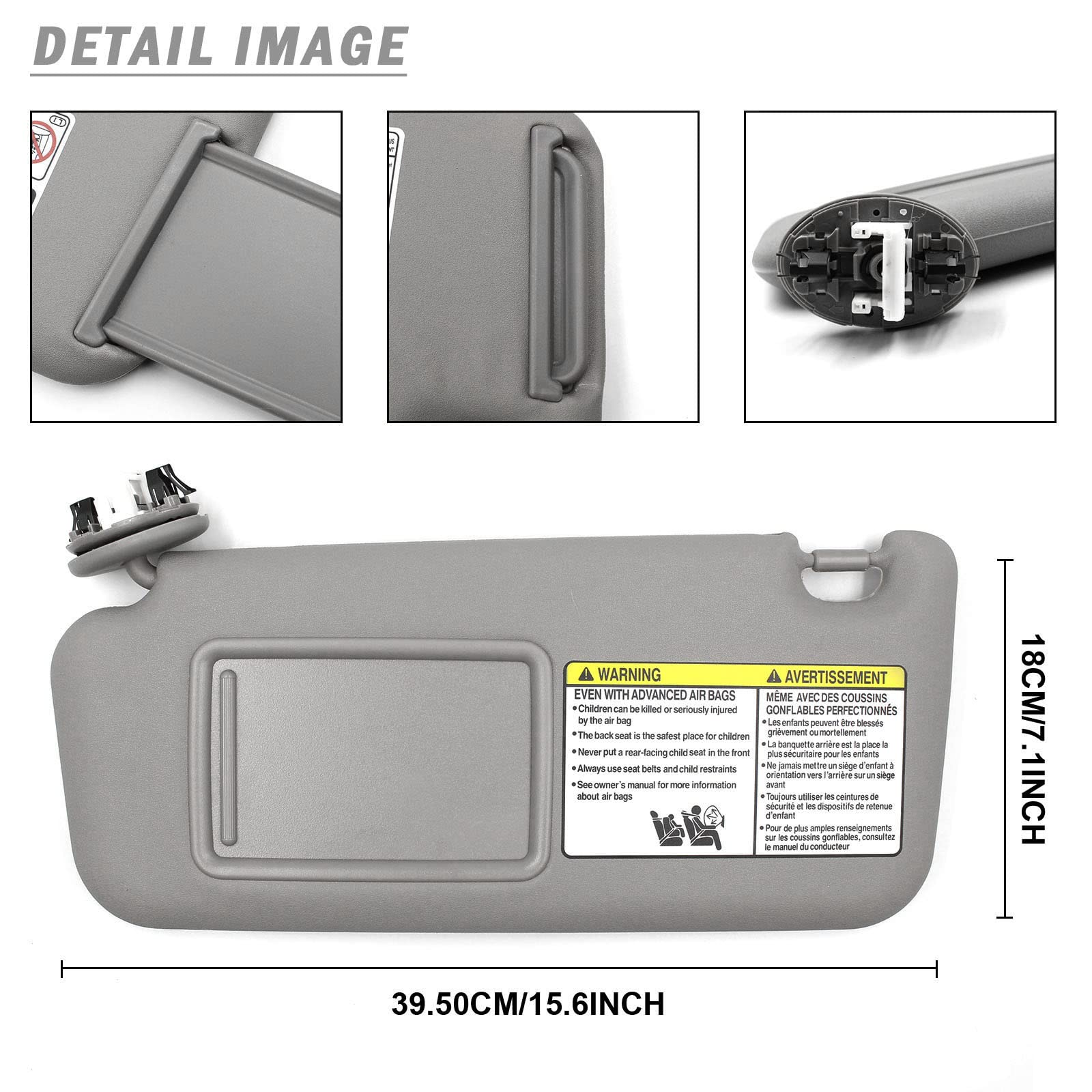 Nakuuly Toyota RAV4 compatible sun visor with sunroof support