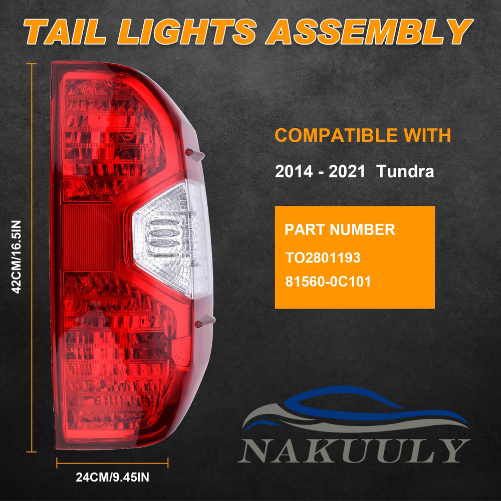 Nakuuly Toyota tundra tail light rear brake visibility in all weather.