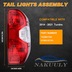 Nakuuly Toyota tundra tail light rear brake visibility in all weather.