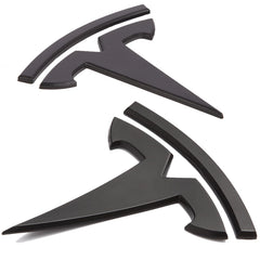 Nanaholy Tesla Model 3 emblem sticker, front view, adds a sleek badge upgrade.