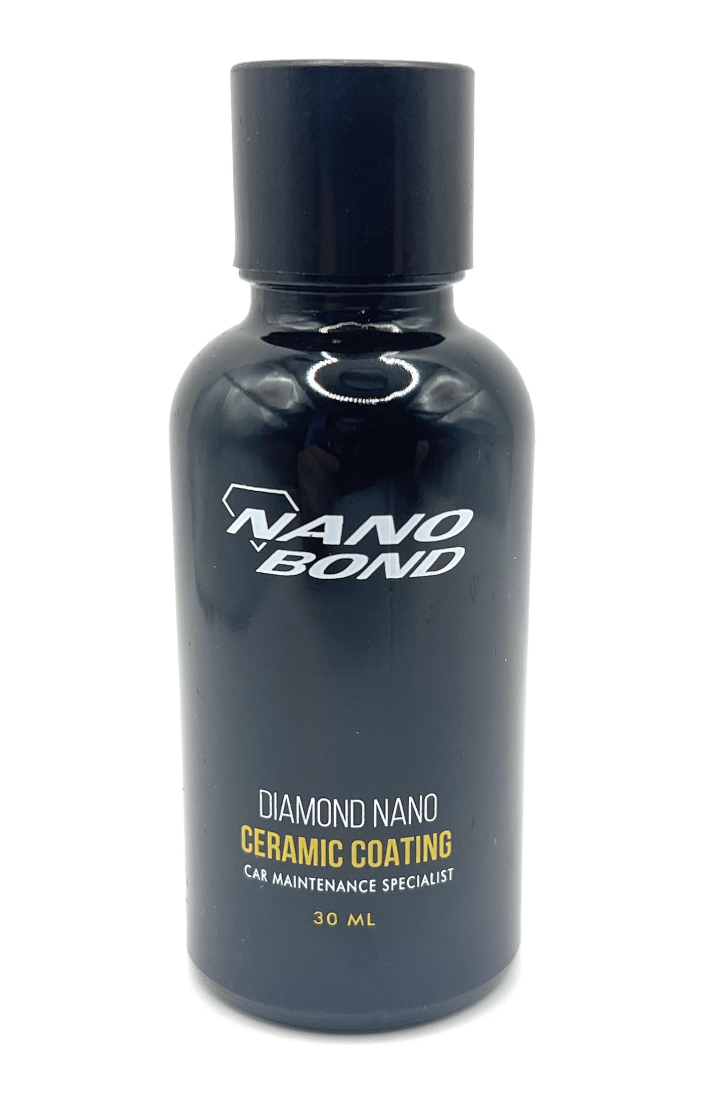 Nano Bond ceramic coating bottle being poured for easy use demonstration