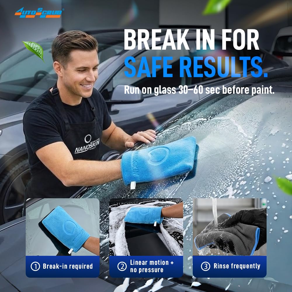 Nanoskin Autoscrub supports uninterrupted detailing with simple rinse if dropped