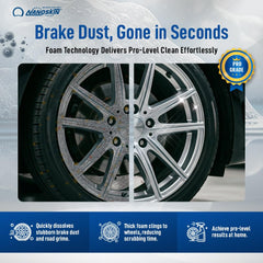 Nanoskin Non-Acid Tire Cleaner penetrates rubber for deep cleaning.