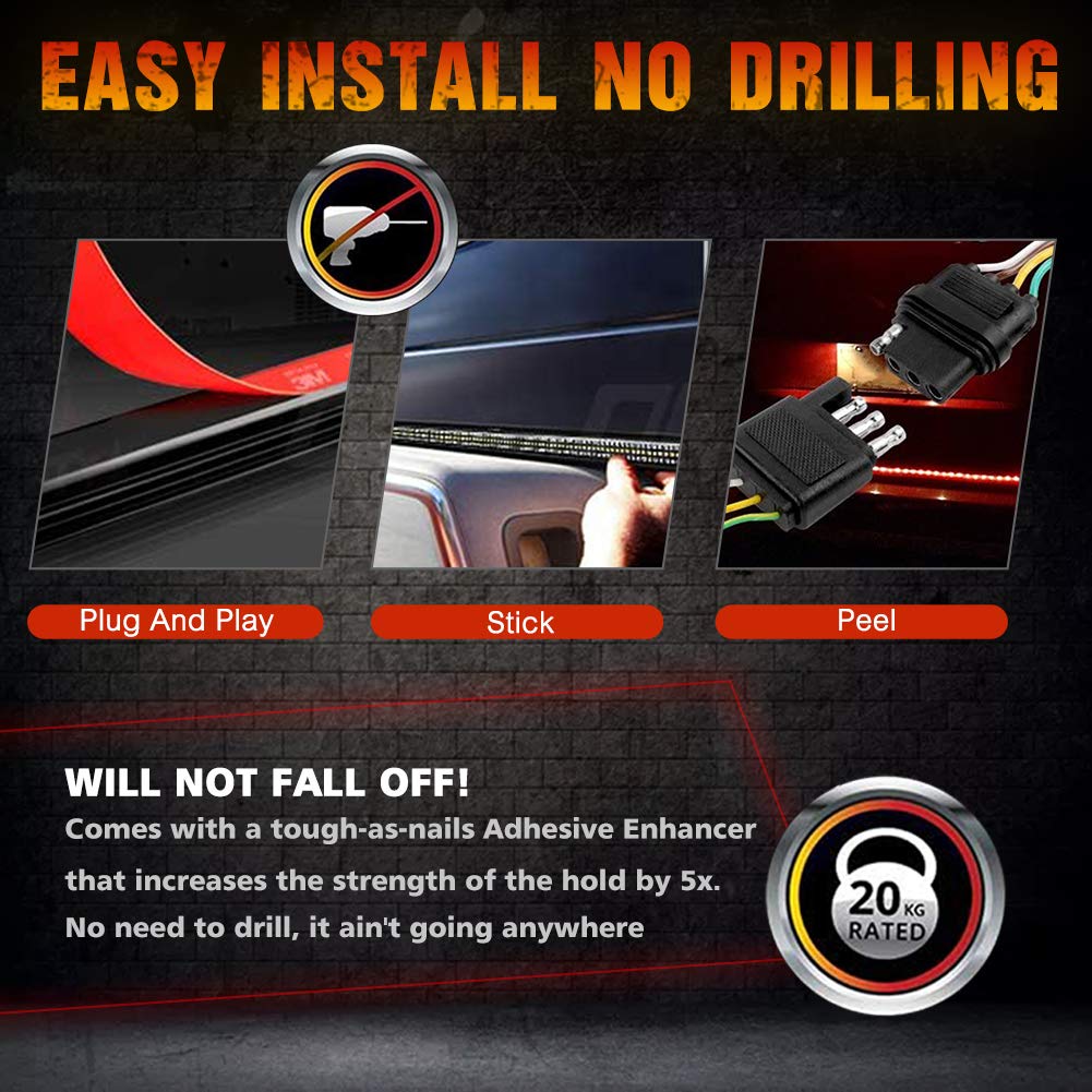 Nanpoku white reverse light aids safe backing maneuvers.