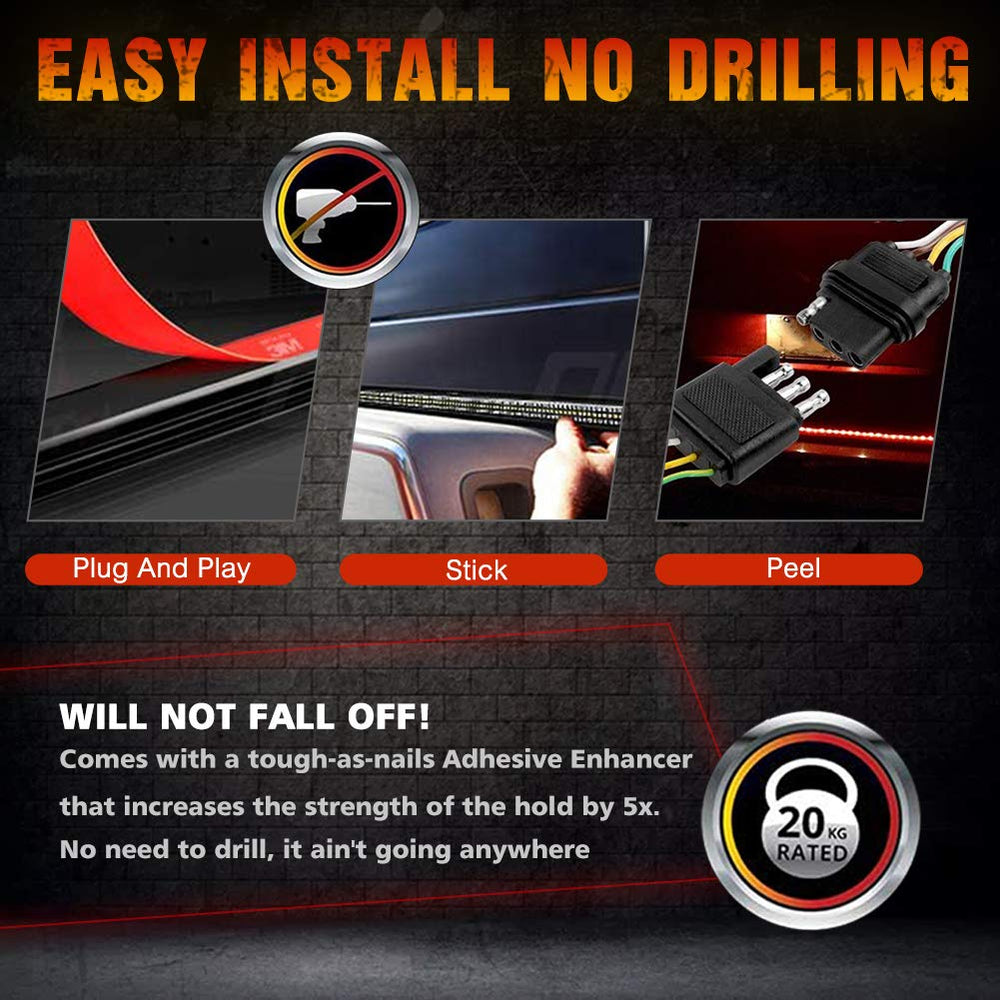 Nanpoku white reverse light aids safe backing maneuvers.