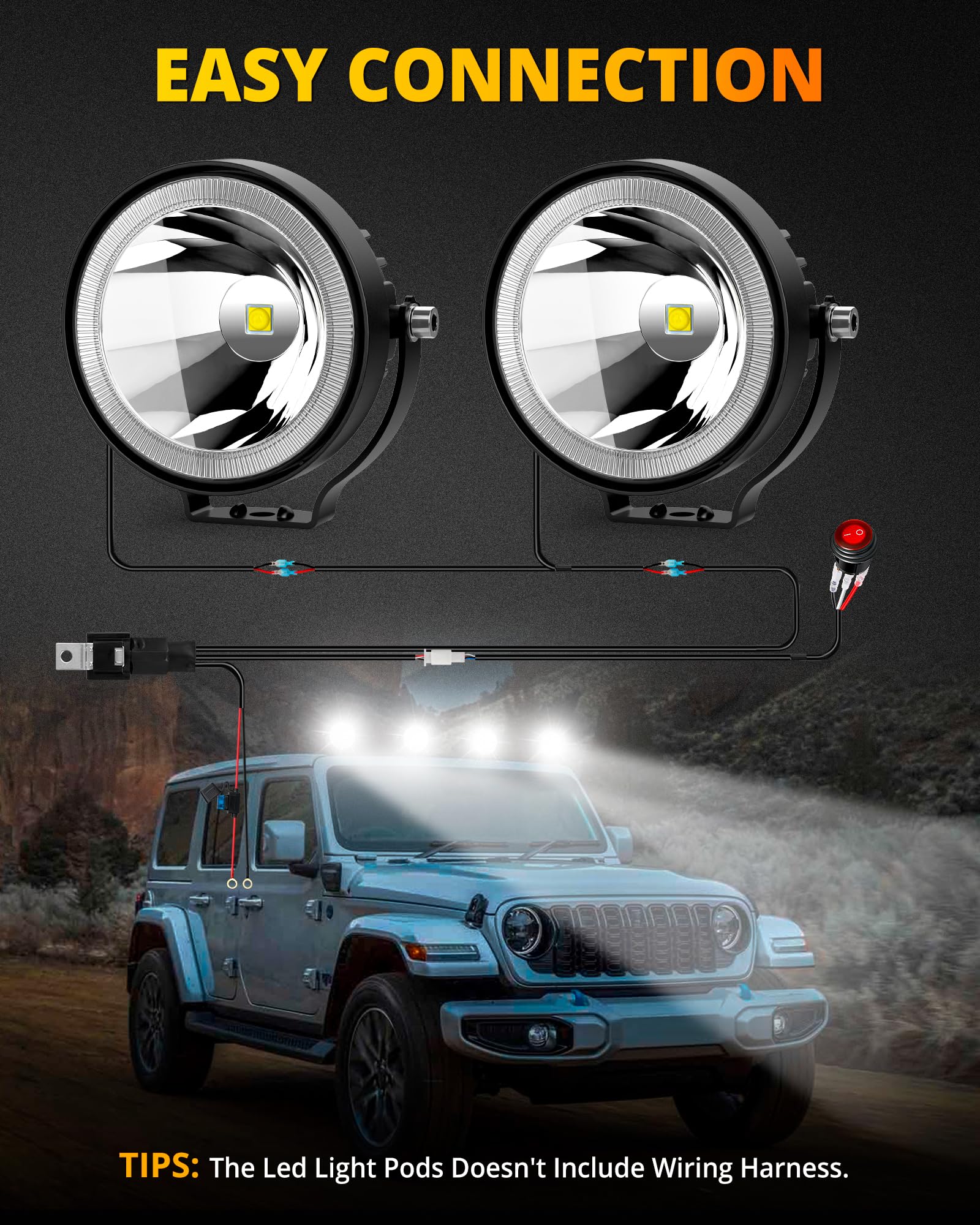 NAOEVO 12V-30V compatibility suits off-road vehicles like trucks and ATVs