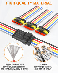NAOEVO 5 wire male plug for quick secure automotive connections