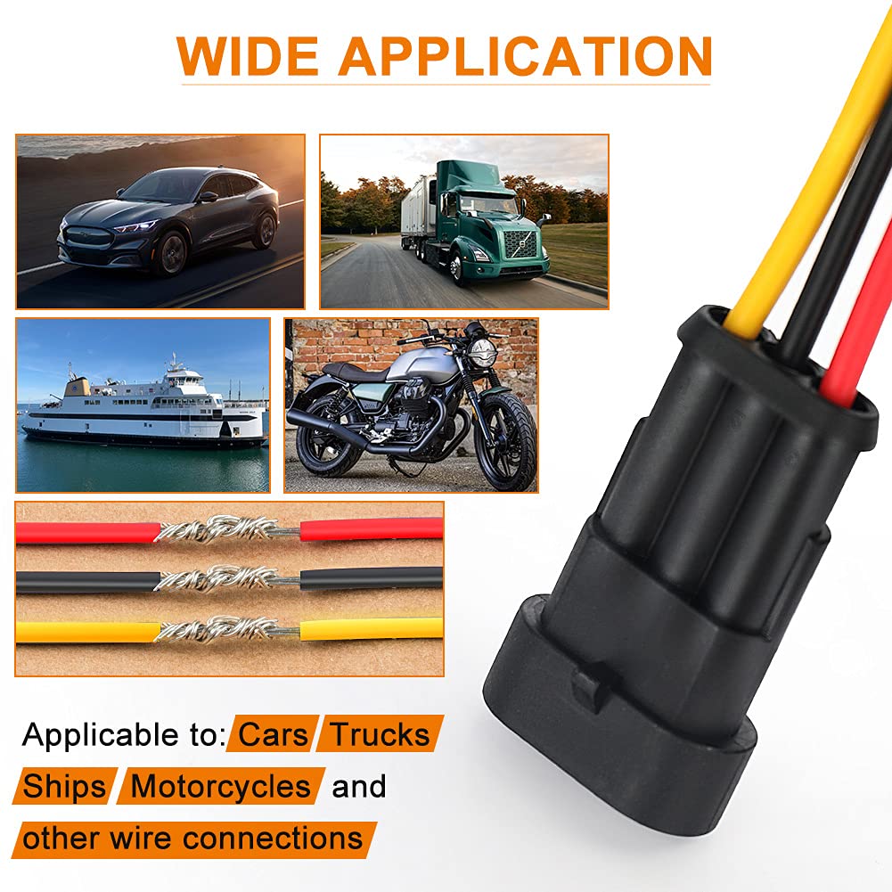 NAOEVO six-pack of 3-pin waterproof connectors for versatile builds.
