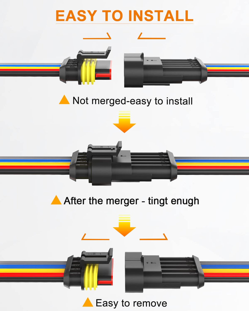 NAOEVO PA66 nylon body ensures durable automotive connectors