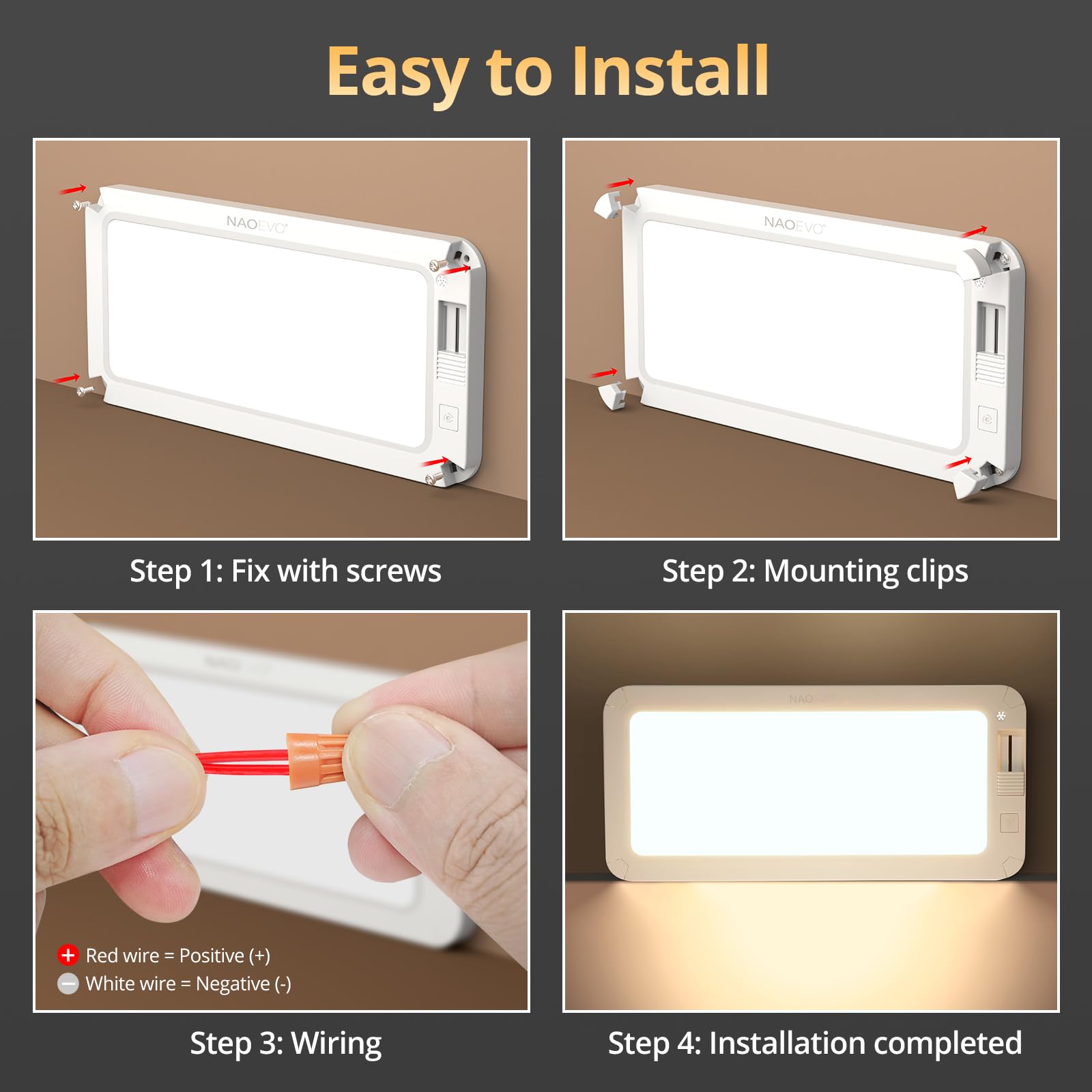 NAOEVO 2070LX slim profile fits tight RV ceilings