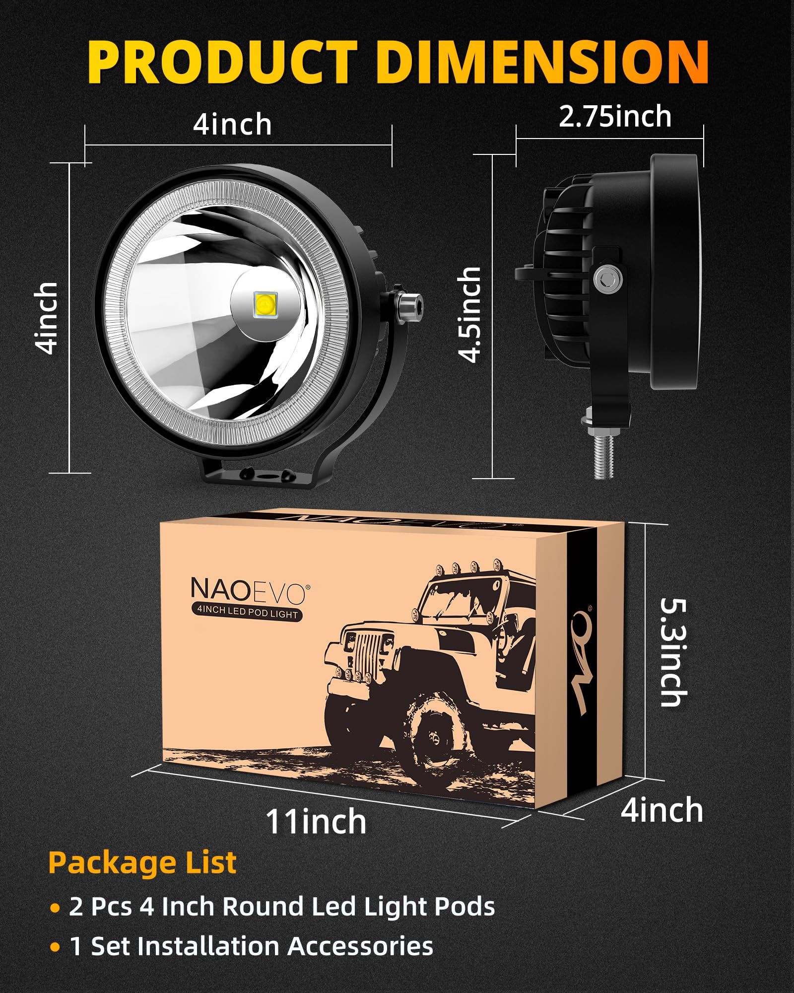 NAOEVO two-pack provides a cost-effective, high-visibility lighting upgrade