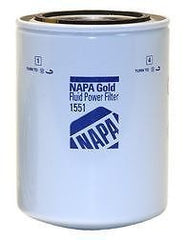 Napa Gold 1551 spin-on filter front view protects hydraulic systems from contaminants