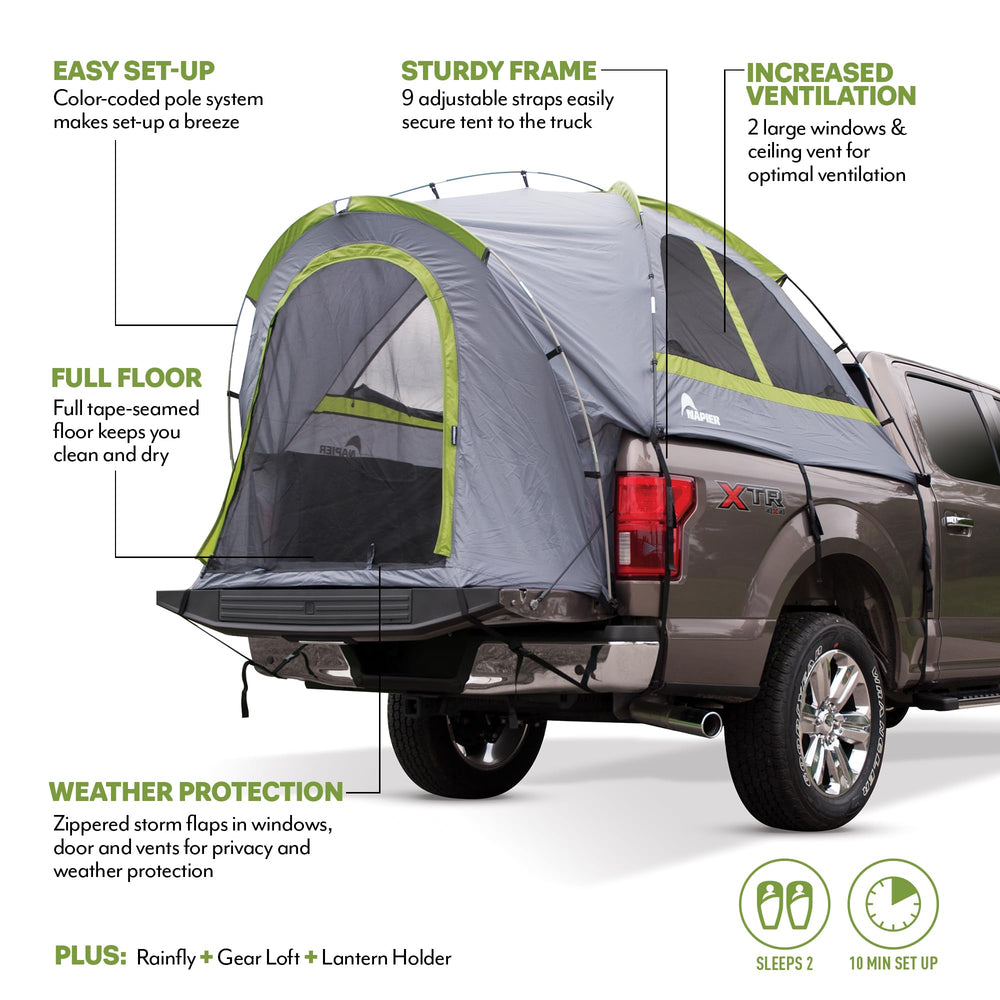 Napier Backroadz color-coded poles aid quick setup and stable shelter