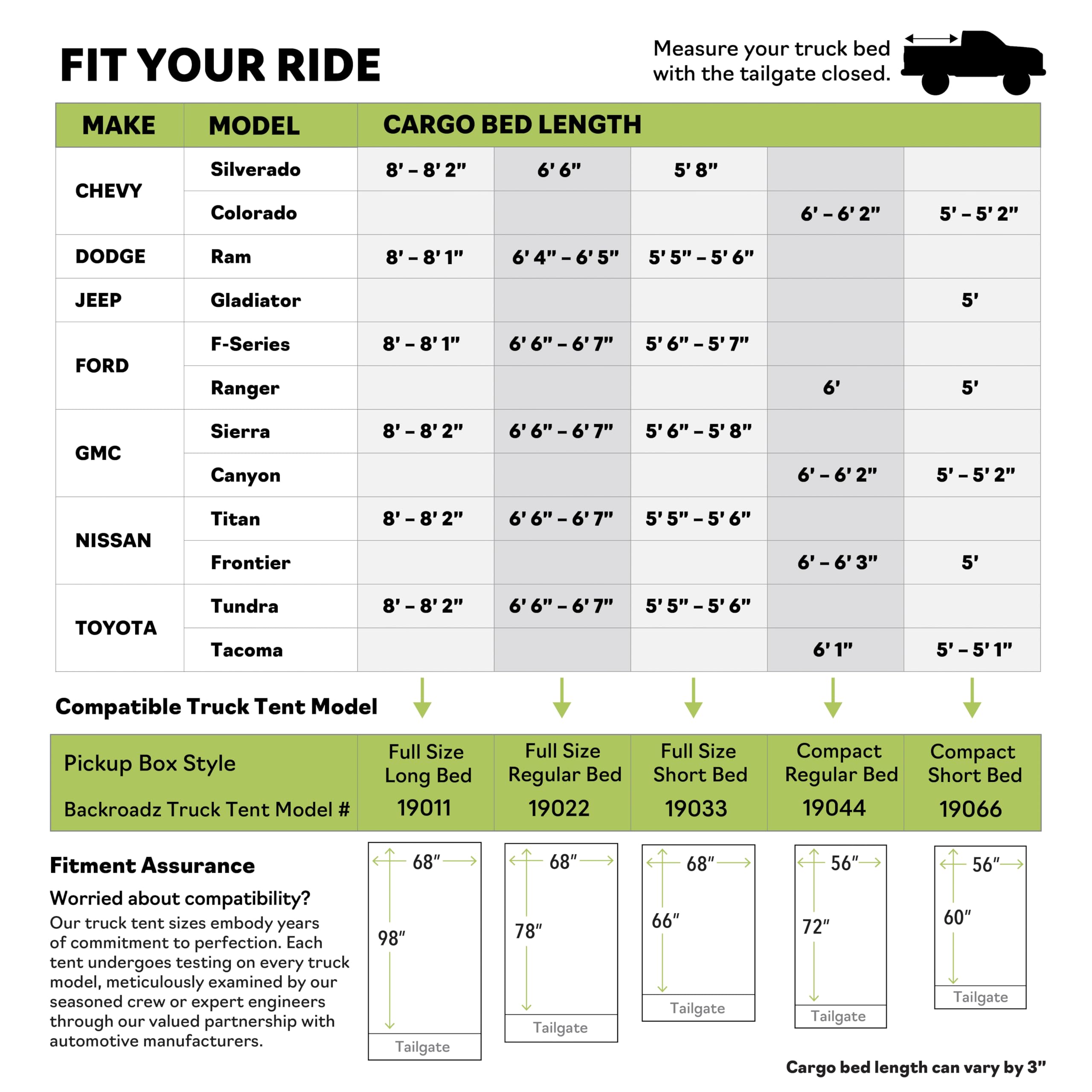 Napier Backroadz secure fit with adjustable straps on truck