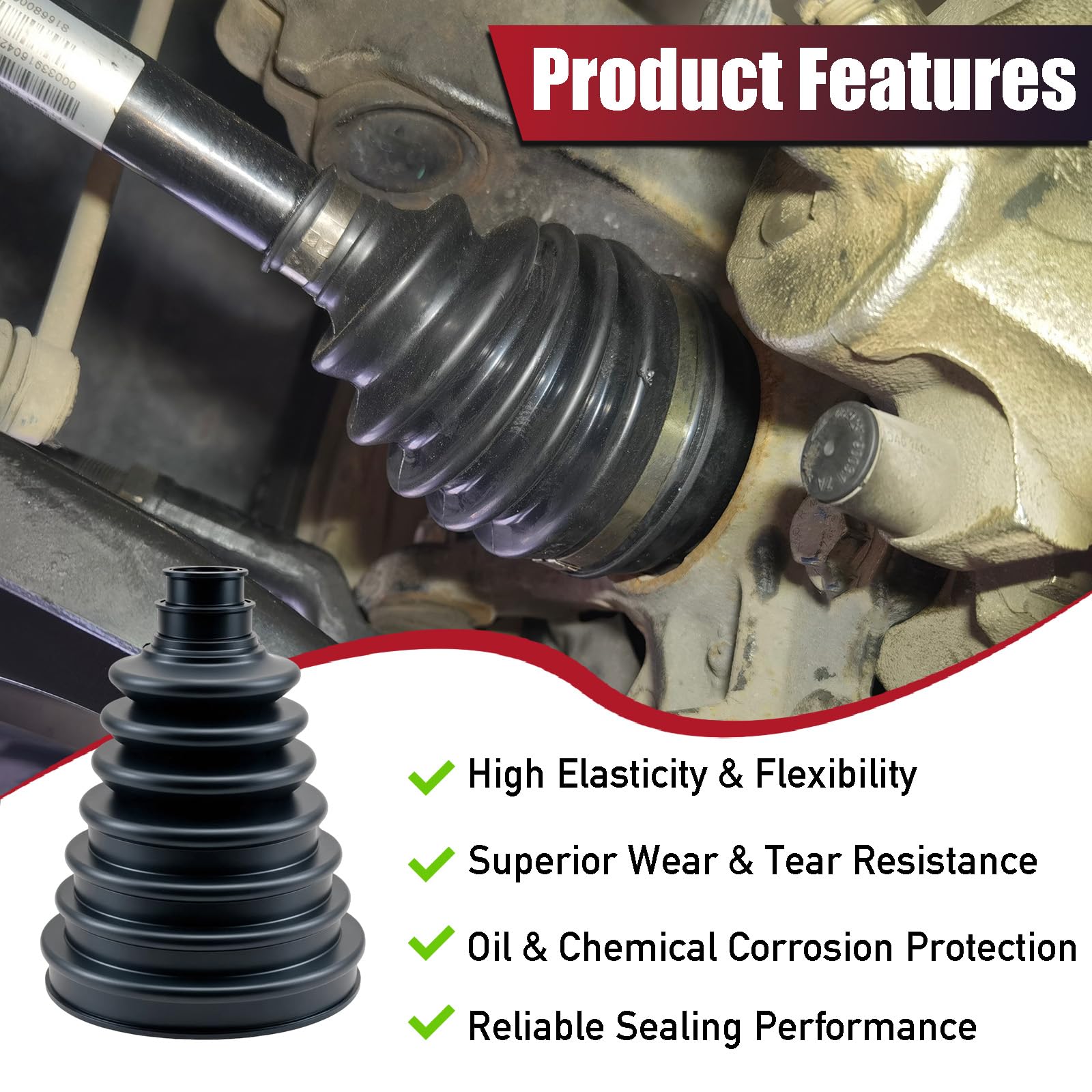 NARATI kit contents show two boots, clamps, and ties for complete replacement
