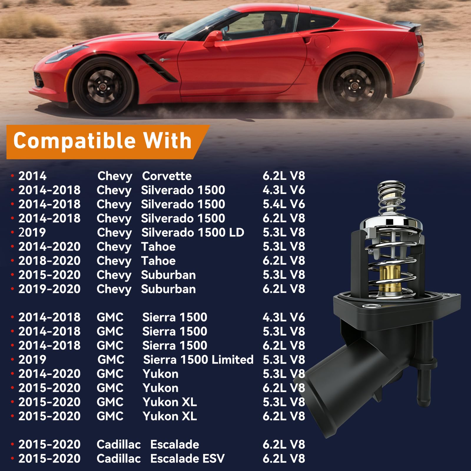 NARATI thermostat housing flange-mount ensures accurate fitment for Chevy and GMC