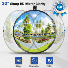 Narremcoy ABS backplate protects the mirror against weather and wear