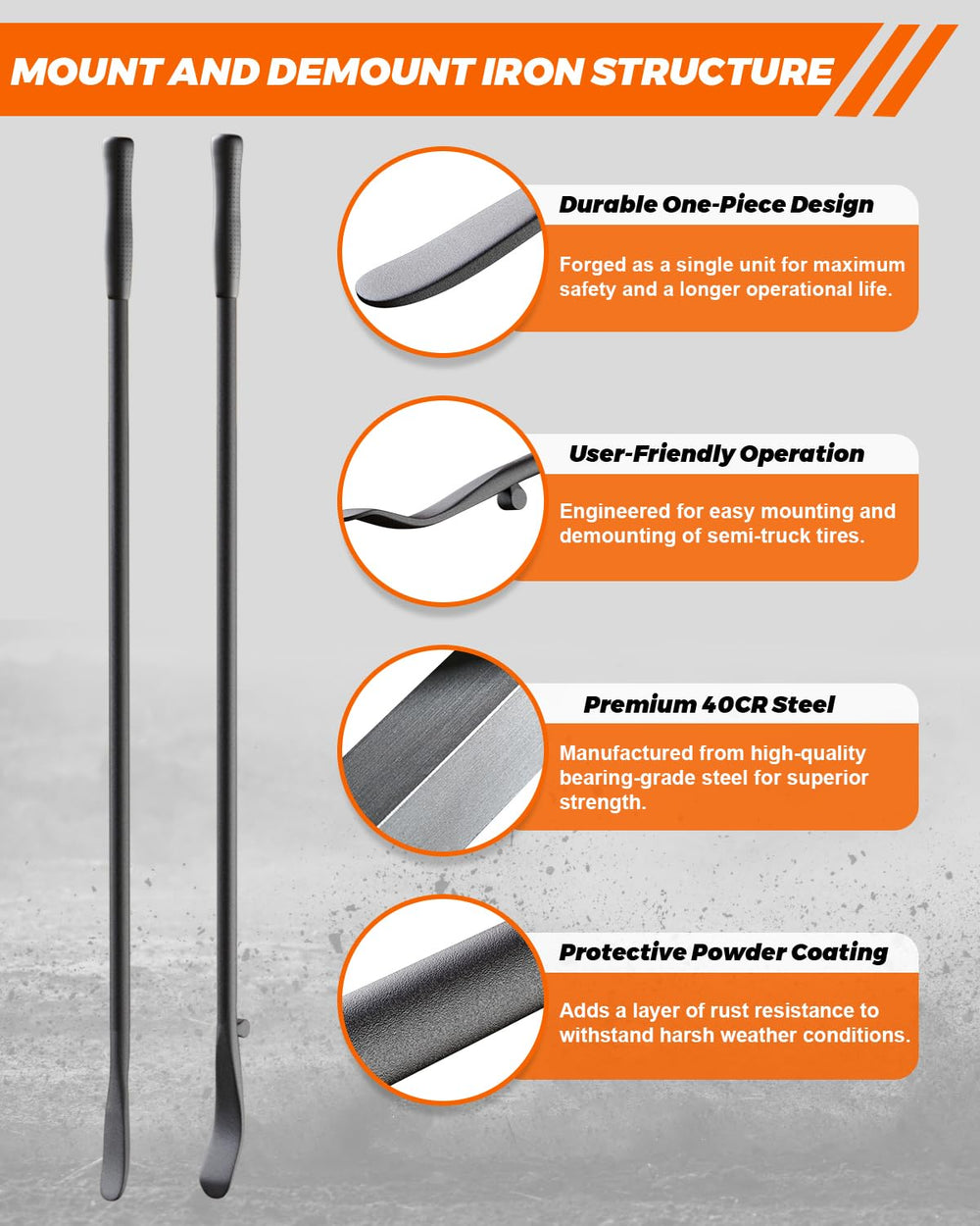 Naspios semi truck tire tools kit ready for roadside tire changes.