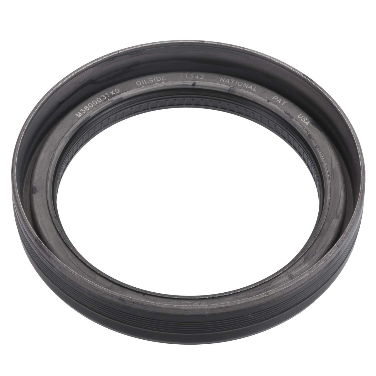 National 380003A wheel seal right view showing the bi-directional lip for reliable sealing