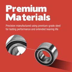 National 511042 wheel bearing inspection closeup shows precision steel components.