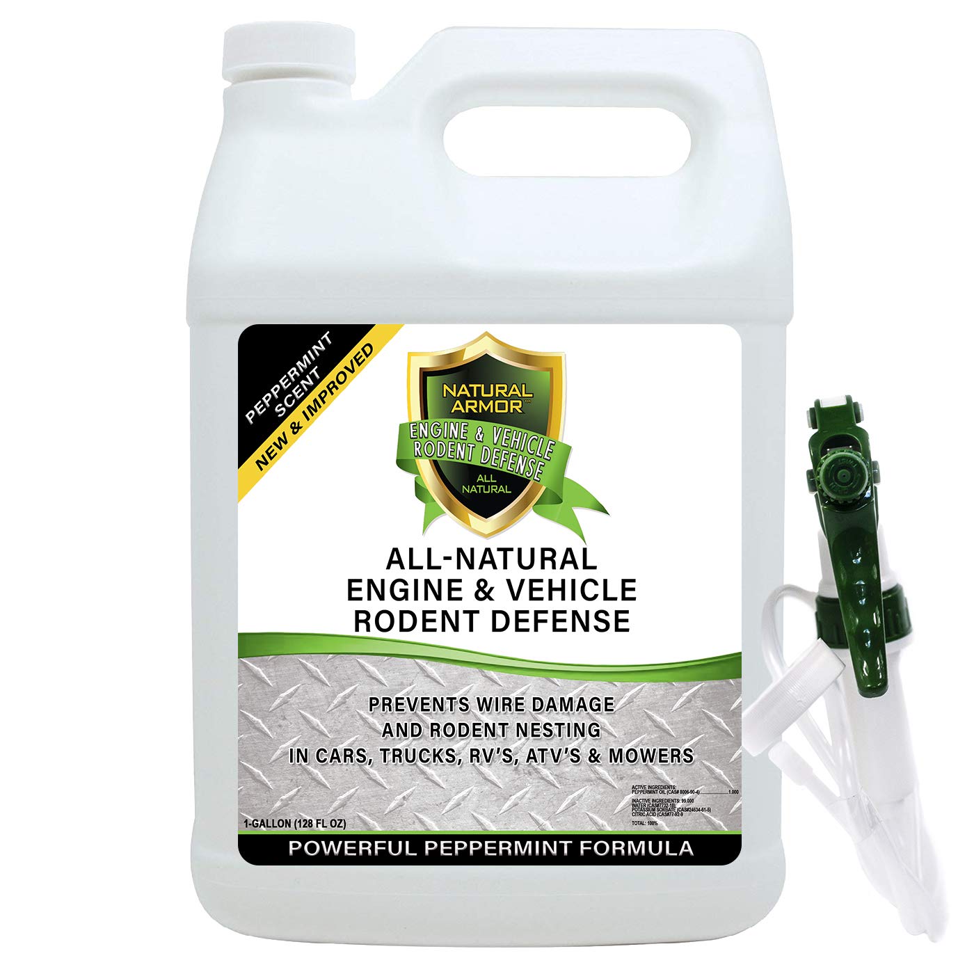Natural Armor applied to engine compartment deters rodent chewing.