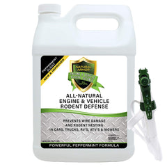 Natural Armor applied to engine compartment deters rodent chewing.